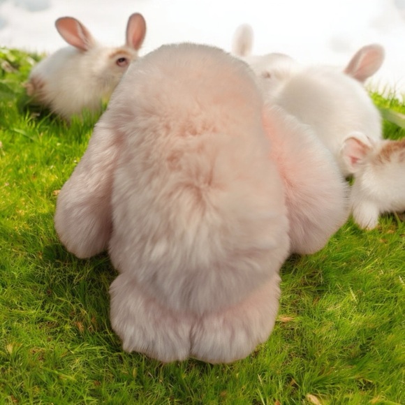 Kopenhagen Fur Designer Pink Rabbit Purse Accessory - Picture 2 of 3